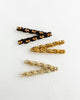 knotted velvet clips in neutral 