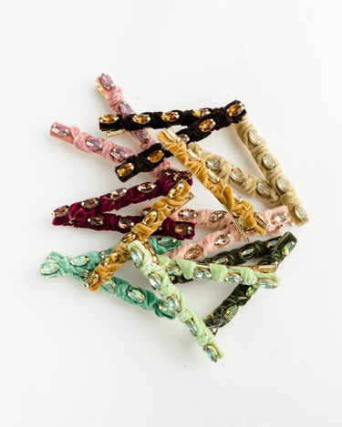 knotted velvet clips 