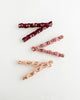 knotted velvet clips in blush