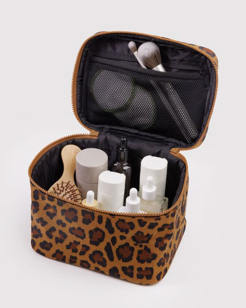 leopard large cosmetic case from baggu