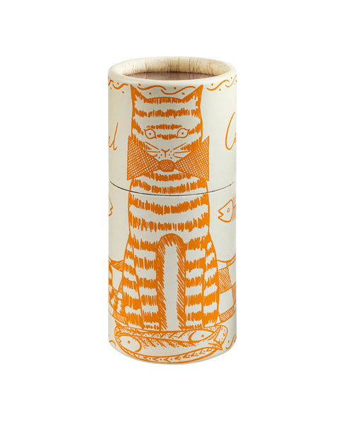large cylinder of safety matches, cat & mackerel