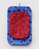 large nylon packing cube set in colorful polka dot prints