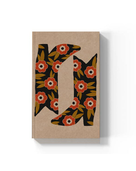 classic layflat notebook, blooming boots
