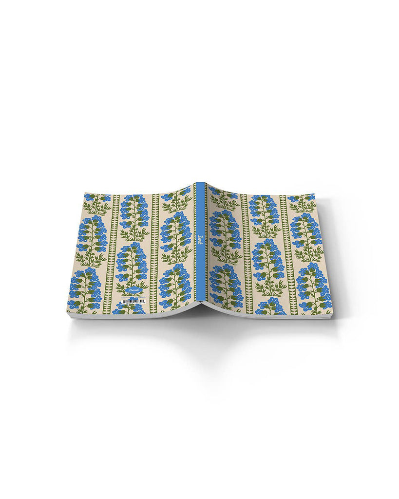 classic layflat notebook, delphinium