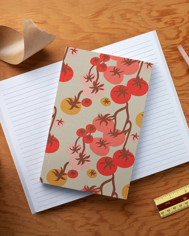 classic layflat notebook, farmfolk tomato