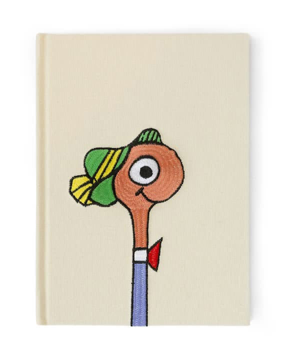 Lowly Worm Embroidered Journal