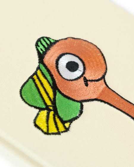 Lowly Worm Embroidered Journal