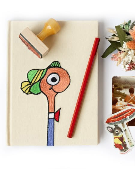 Lowly Worm Embroidered Journal