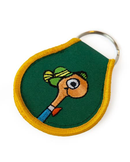 lowly worm patch keychain