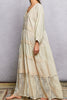 romantic-feeling maxi dress in cream with beautiful lace details throughout.