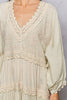 romantic-feeling maxi dress in cream with beautiful lace details throughout.