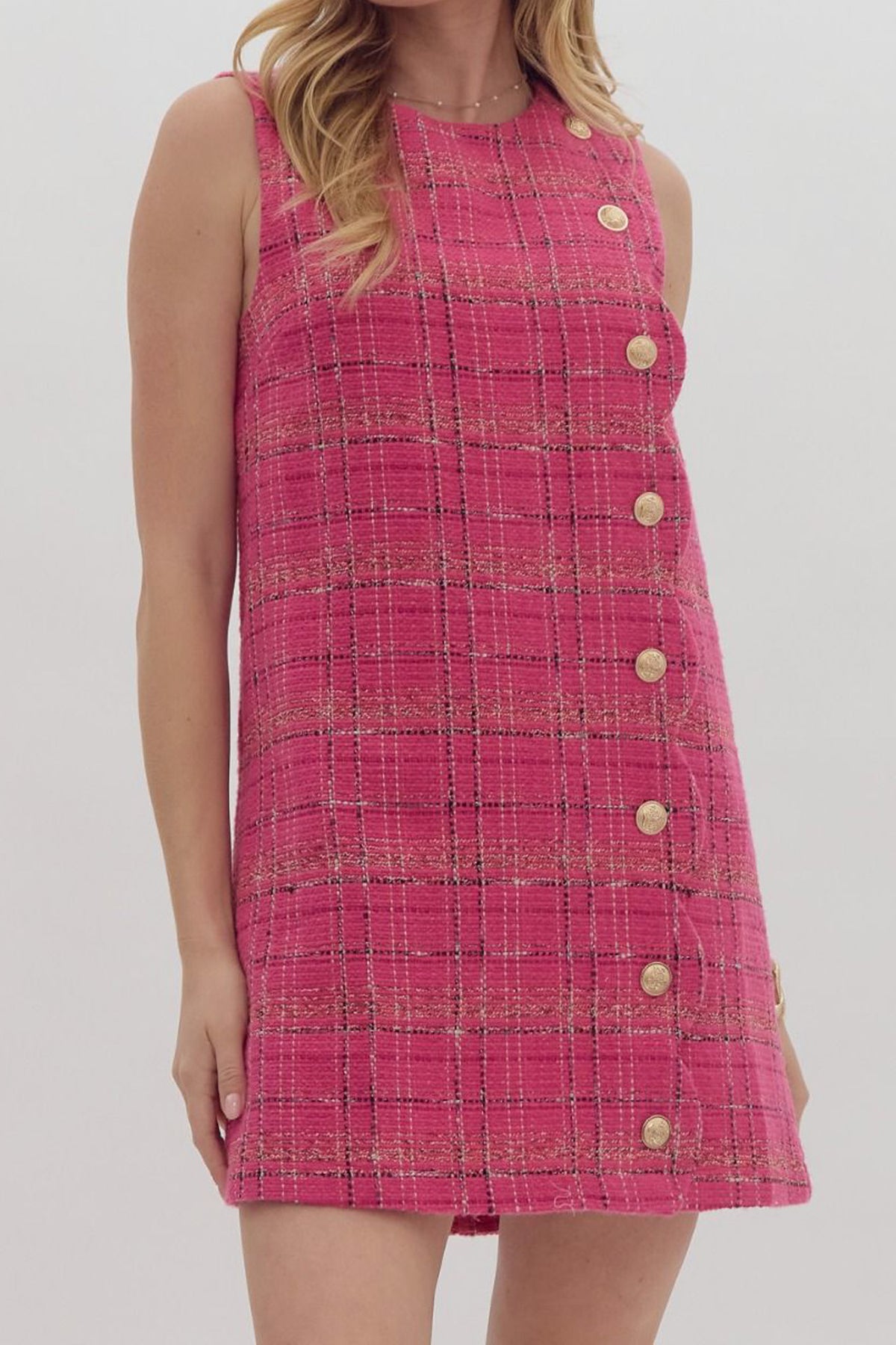 strapless open back dress Marjorie Hot Pink Shift Dress *S-L* | Women's Clothing
