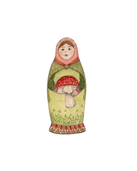 forest matron art print mushroom