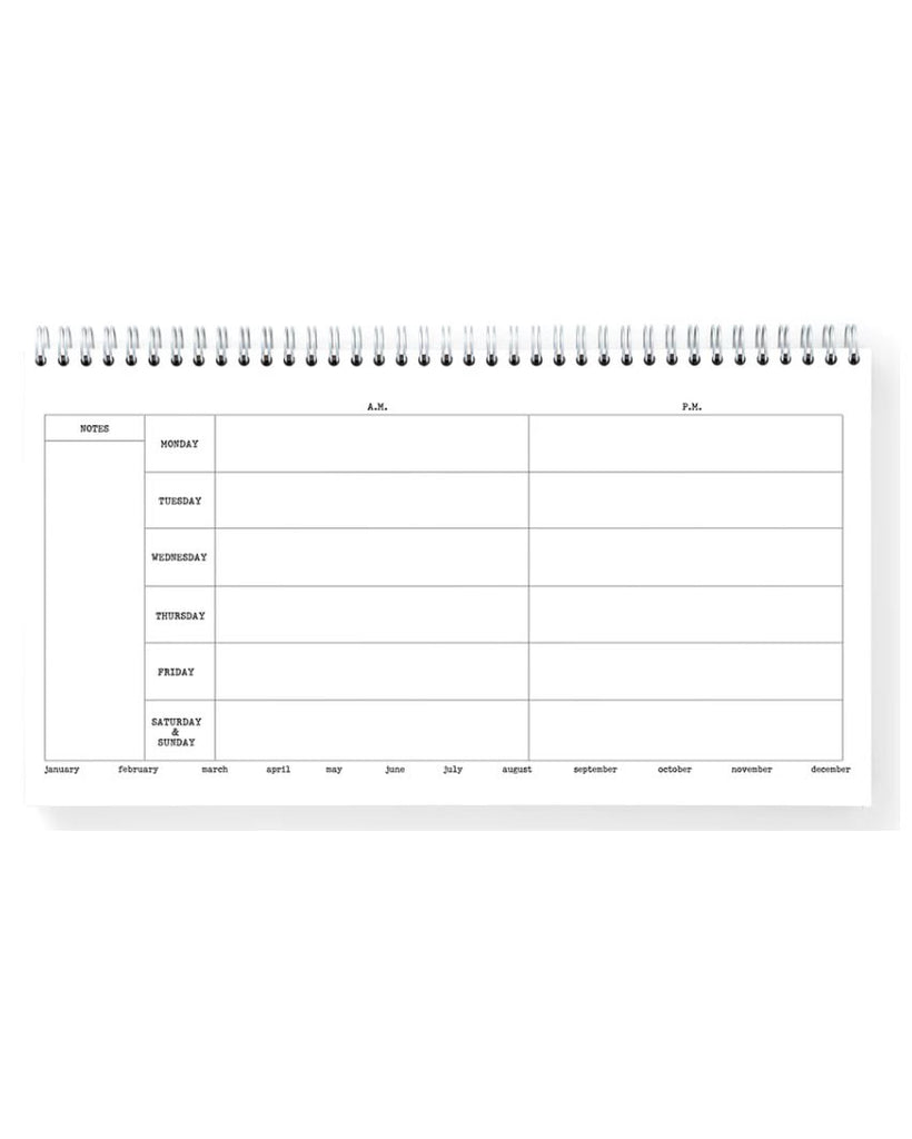interior pages of spiral-bound planner 