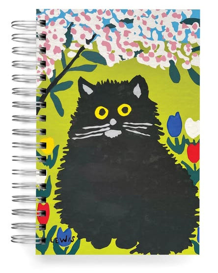 spiral-bound notebook featuring original artwork by canadian folk artist maud lewis