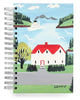 spiral-bound notebook featuring original artwork by canadian folk artist maud lewis