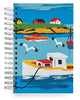 spiral-bound notebook featuring original artwork by canadian folk artist maud lewis