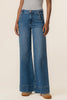 wide leg jeans with unique scoop pocket detailing