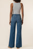 wide leg jeans with unique scoop pocket detailing