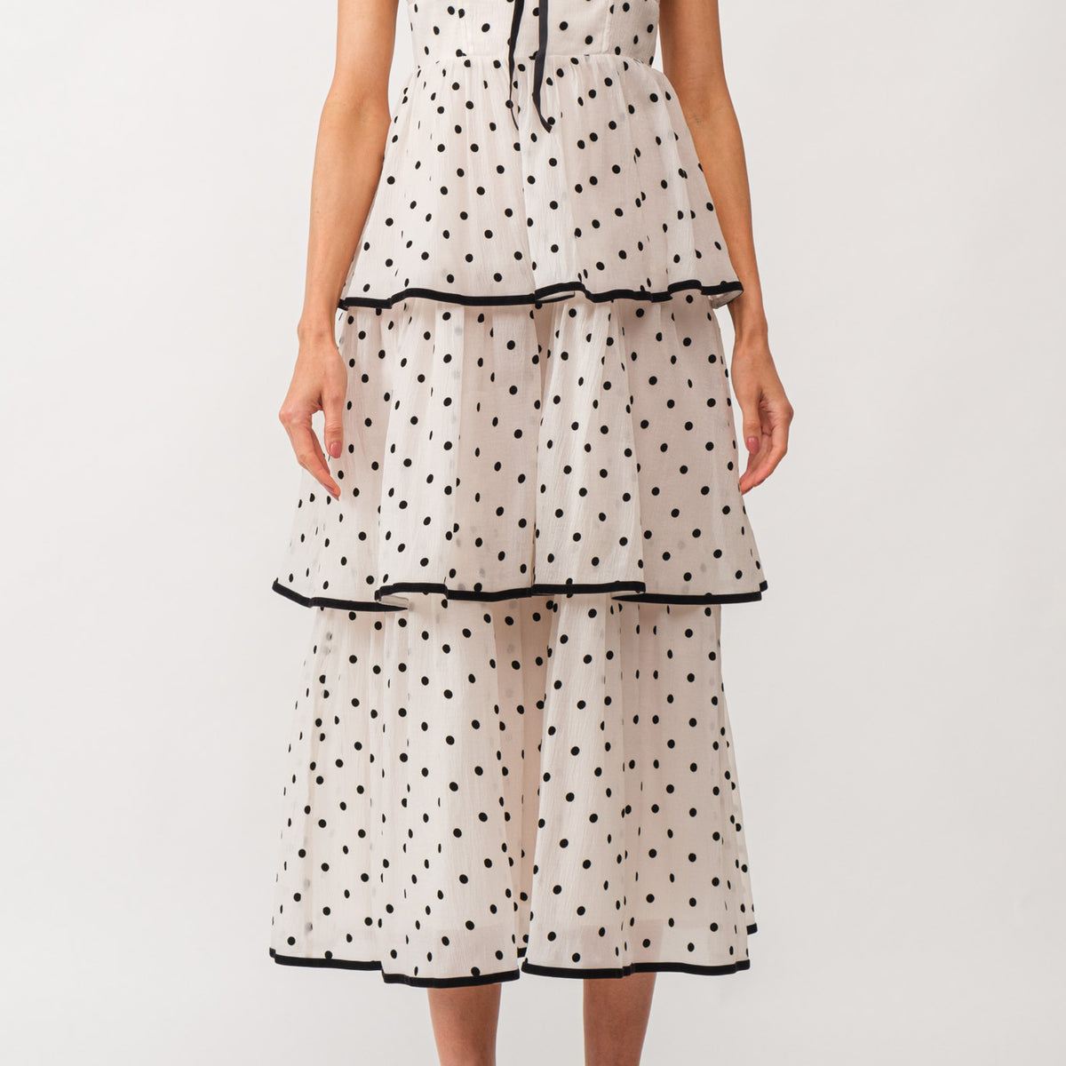 パーティードレス Polka-dot Print Midi Dress s-l1200.jpg
