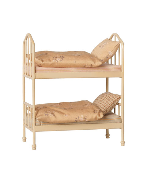 metal bunk bed with bedding for maileg mice
