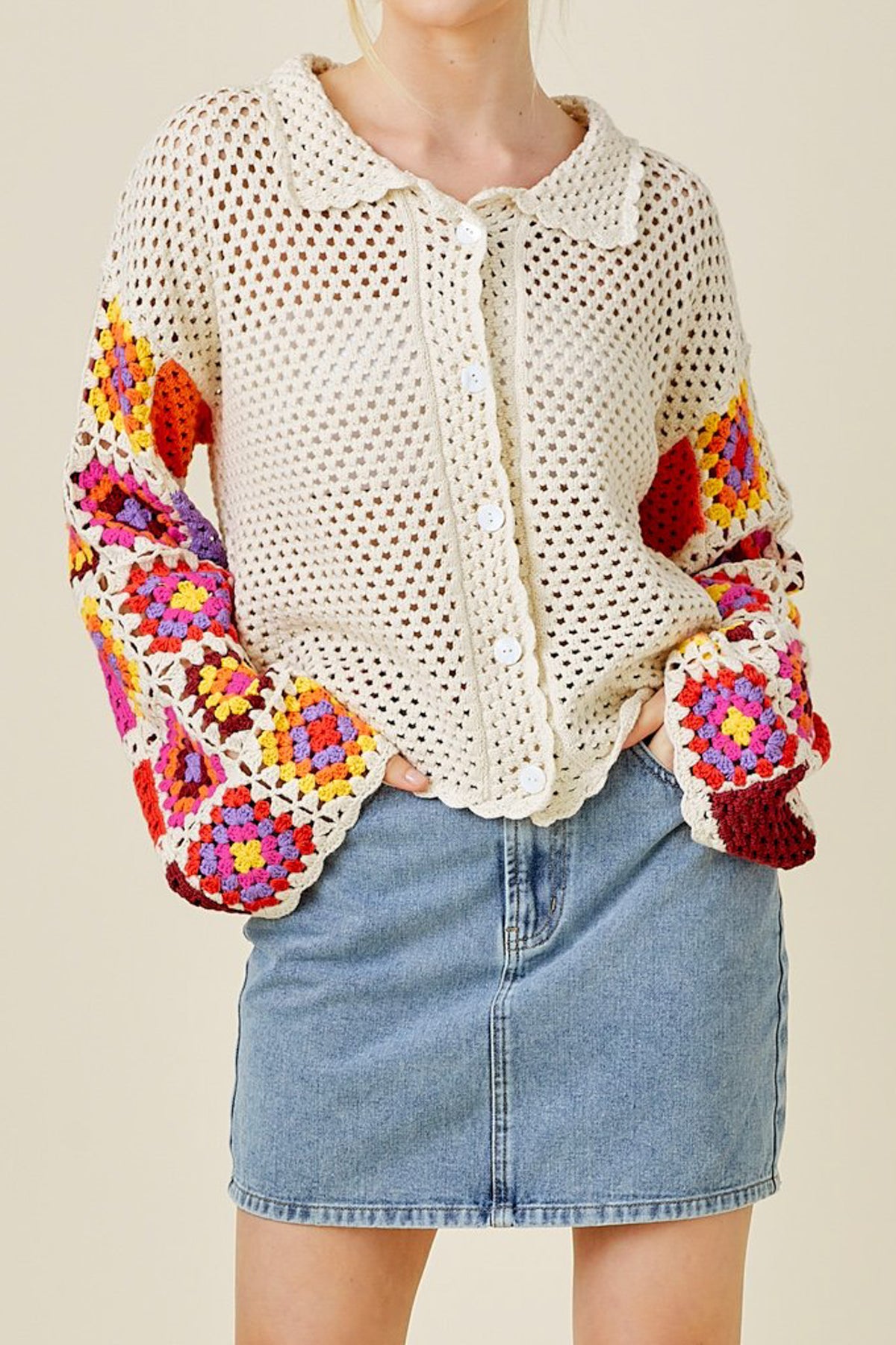 Milton Crochet Square Cardigan *S-L* | Women’s Clothing | Personify ...