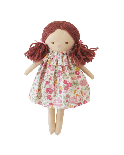 mini matilda doll in a rose garden floral pattern