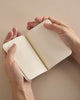 soft cover mini pocket notebook, blank interior pages