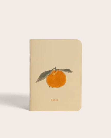 soft cover mini pocket notebook, clementine