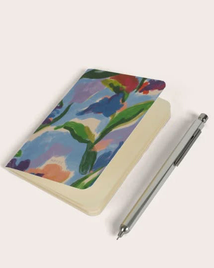 soft cover mini pocket notebook, pedro floral