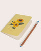 soft cover mini pocket notebook, sunflower
