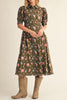 prairie-inspired floral midi dress