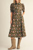 prairie-inspired floral midi dress