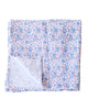 muslin swaddle blanket in  lily blue