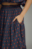 Navy Rust Minute Polka Dot Skirt