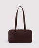 nylon bowler bag in coffee brown