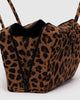 nylon bowler bag in leopard