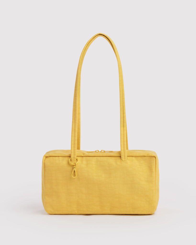 nylon bowler bag in sunflower yellow