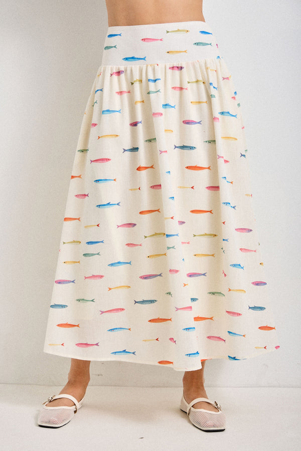 *RESTOCKING SOON* One Fish Two Fish Midi Skirt *XS-L*