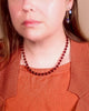 Oxblood + Carnelian Glass Beaded Necklace