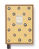 hardcover page a day planner with daisy cover and  ribbon markers