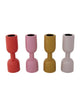 colorful enamel taper candle holder