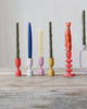 colorful enamel taper candle holder