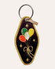 embroidered patch keychain with a vintage-inspired design, balloons