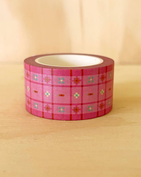 pink patterned washi tape