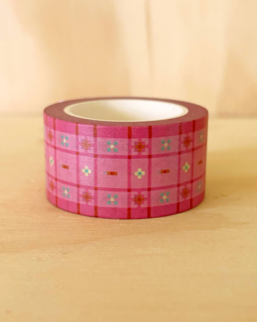 pink patterned washi tape