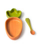baby dish and spoon set, cathy the carrot