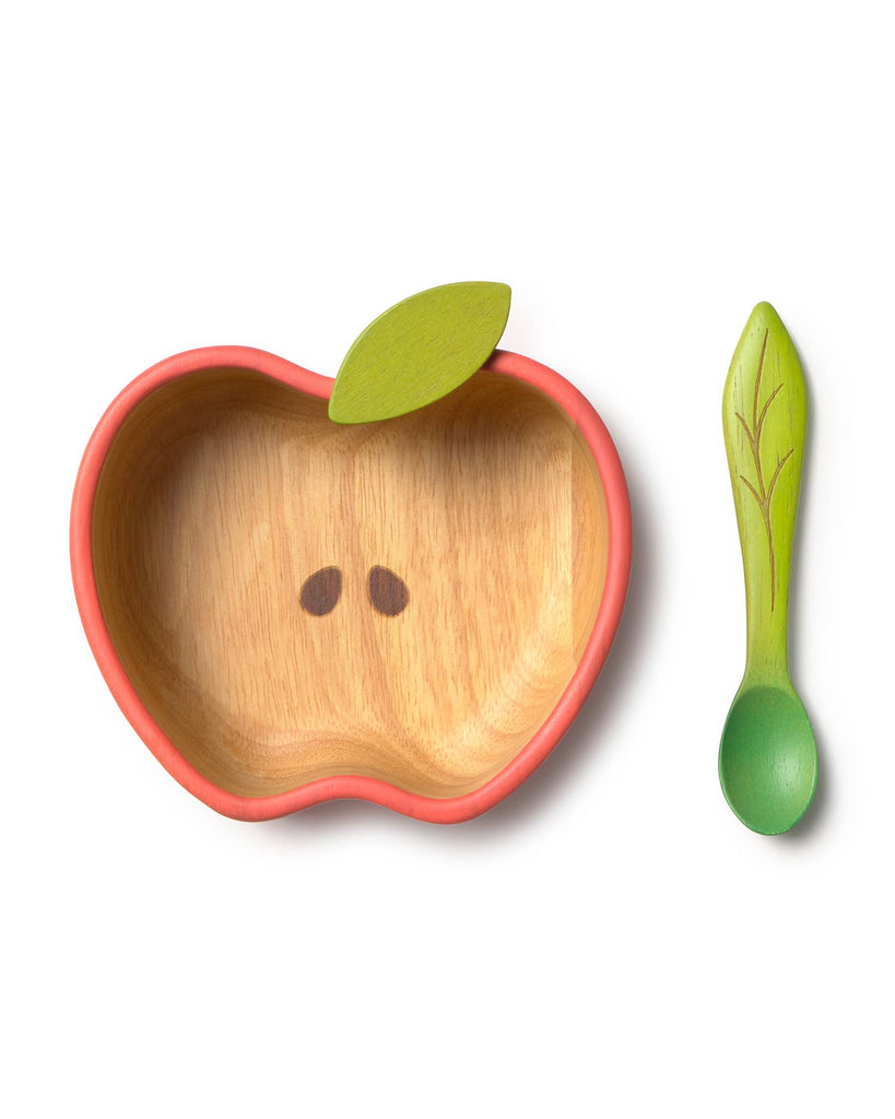 baby dish and spoon set, pepa the apple