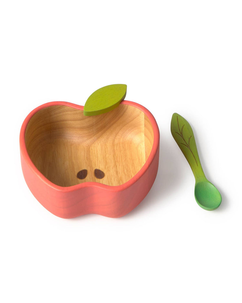 baby dish and spoon set, pepa the apple