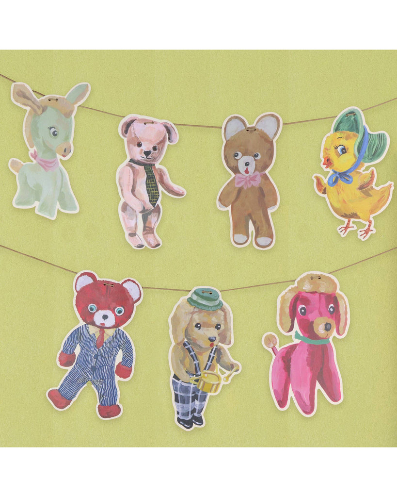 plushies paper garland kit featuring artwork by nathalie lete 